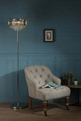 Laura Ashley Vienna Floor Lamp Polished Chrome